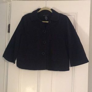 Cropped, black jacket